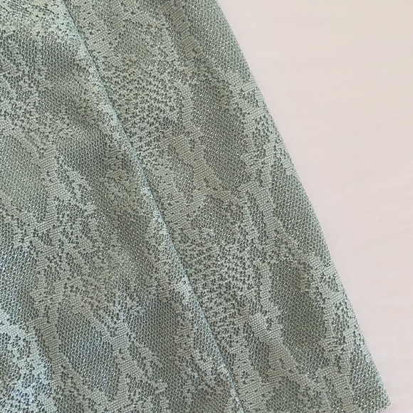 New Mint Jacquard Puff Sleeve Bodycon Mini Dress - Picture 9 of 10